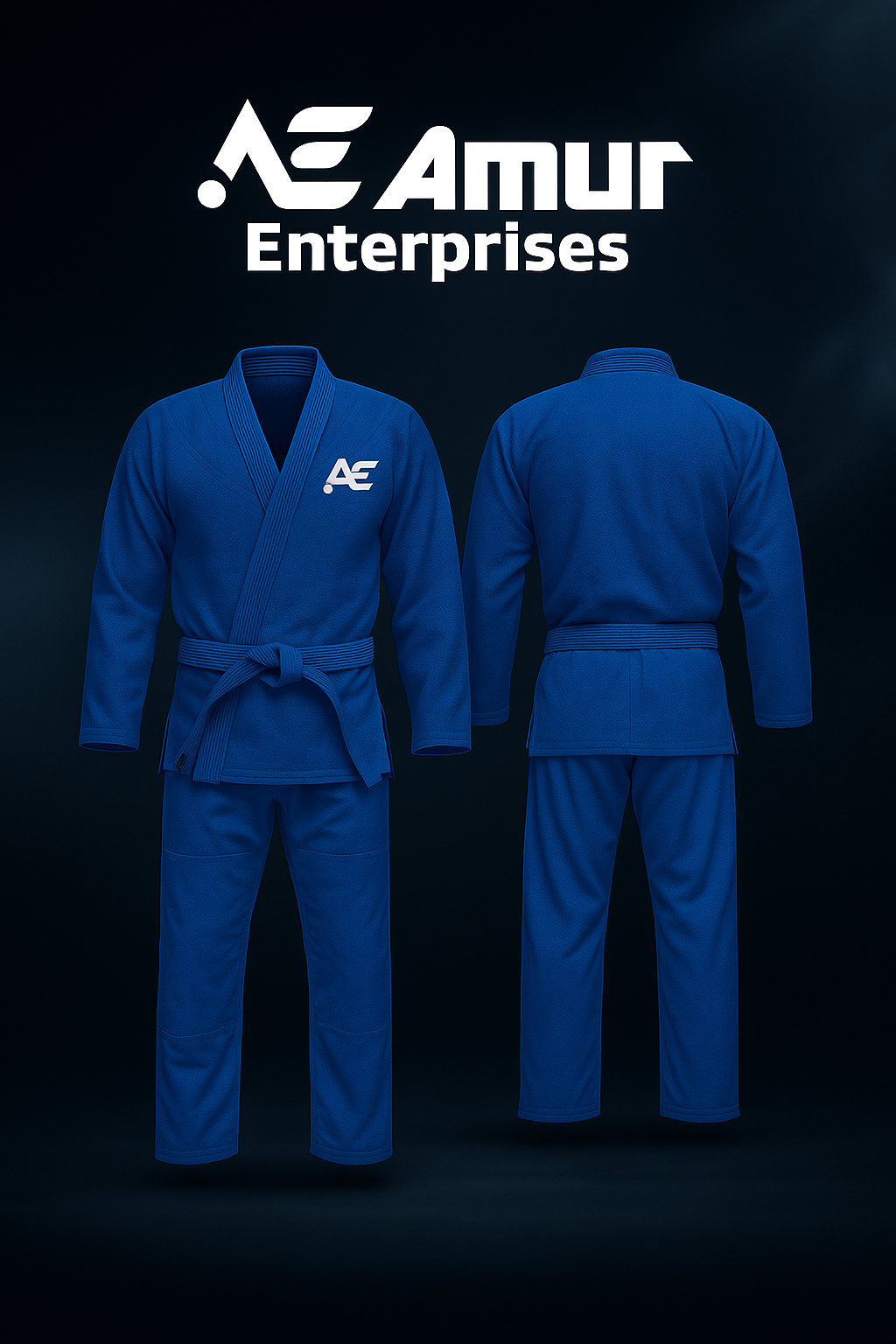 Blue Custom BJJ Gi – Available in 350, 380, 450, 550 GSM