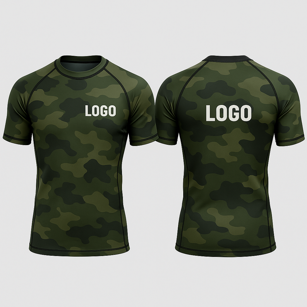 Army Green Camo Rash Guard – Custom BJJ NoGi Wear