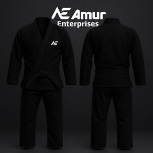 Black Custom BJJ Gi – Available in 350, 380, 450, 550 GSM